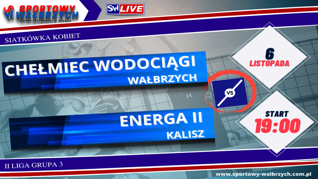 Chełmiec Wodociągi Wałbrzych - Energa II Kalisz, Sportowy Wałbrzych, Transmisja LIVE