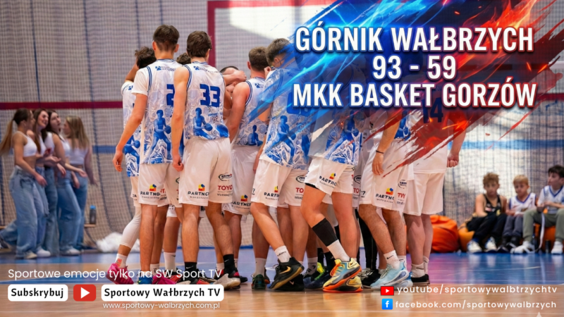 Festiwal trójek w Hali Mistrzów. Górnik Wałbrzych deklasuje rywali z Gorzowa